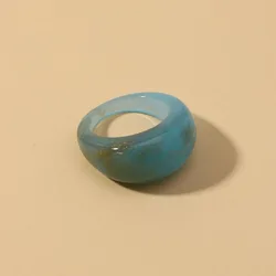 NEW Korean Fashion Colorful Transparent Bright Resin Finger Rings For Women Hiphop Rock Acrylic Big Ring For Party Jewelry Gifts