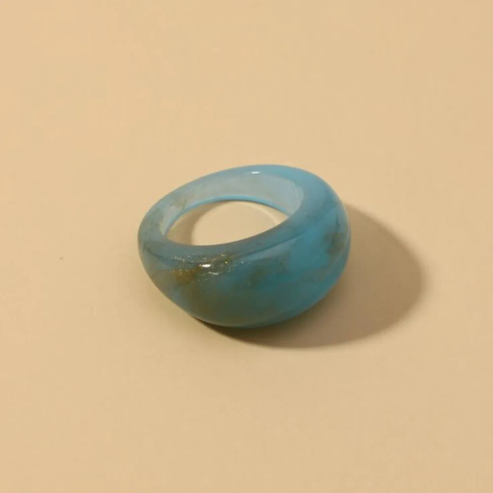 NEW Korean Fashion Colorful Transparent Bright Resin Finger Rings For Women Hiphop Rock Acrylic Big Ring For Party Jewelry Gifts