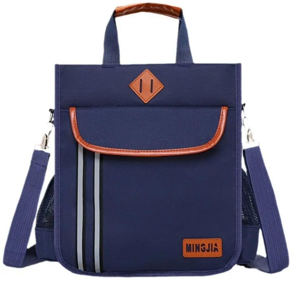 Fashion Canvas Book Bag Zipper Large Capacity Inclined Shoulder Bag Handbag Multifunctional Elementary School Backpack Outdoor