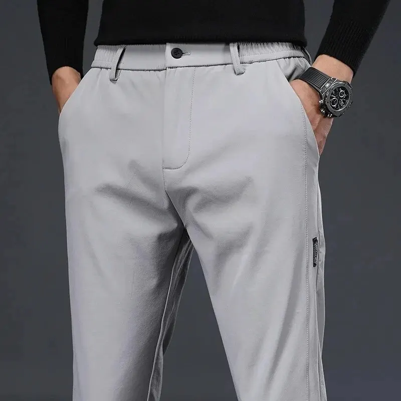 Pantaloni da golf da uomo primaverili e autunnali Elasticità di alta qualità Moda Casual Pantaloni traspiranti versatili