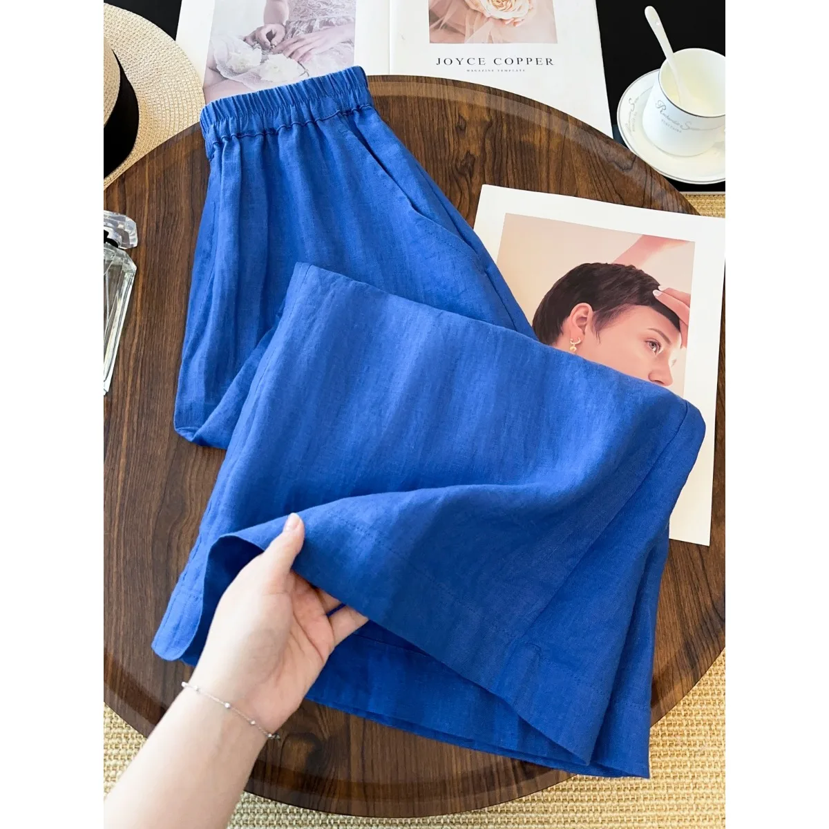 Summer New Pure Color Large Size Artistic Straight Cut Thin Natural Waist Half Skirt for Women Back Split Mid-Length Skirt