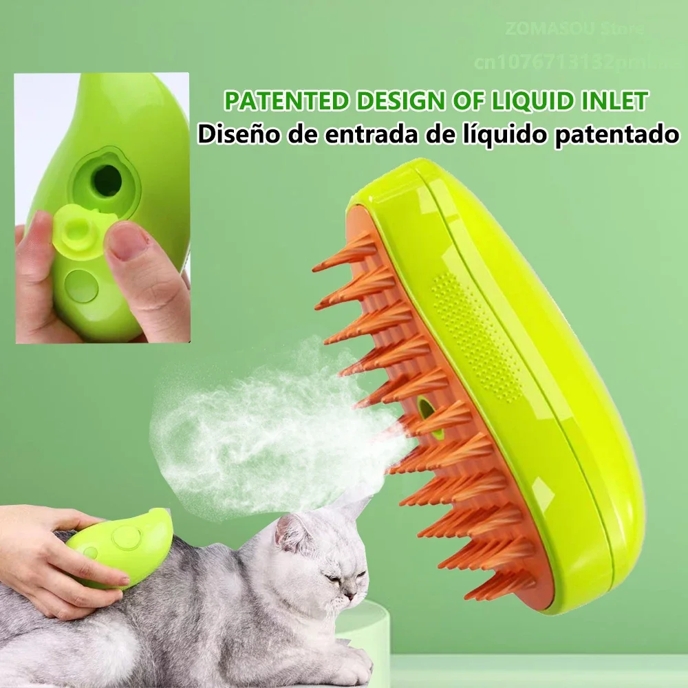 1/2Pcs 3 in 1 Cat Steam Brush Steamy Dog Brush Electric Spray Cat Hair Brushes for Massage Pet Grooming Comb Hair Removal Combs