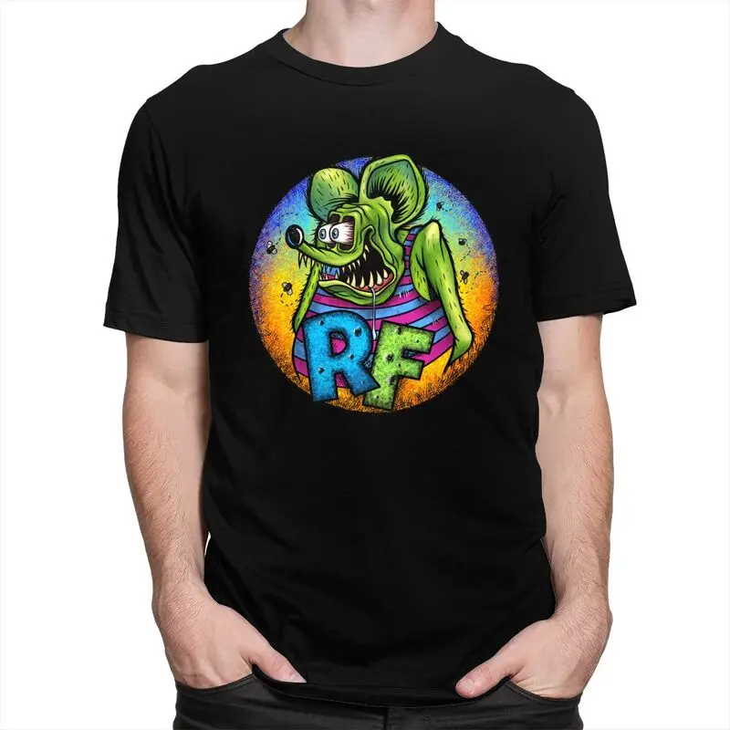 Custom Anime Cartoon Rat Fink T Shirt for Men Tshirt Casual Tees T-shirt Loose Fit Clothing Gift