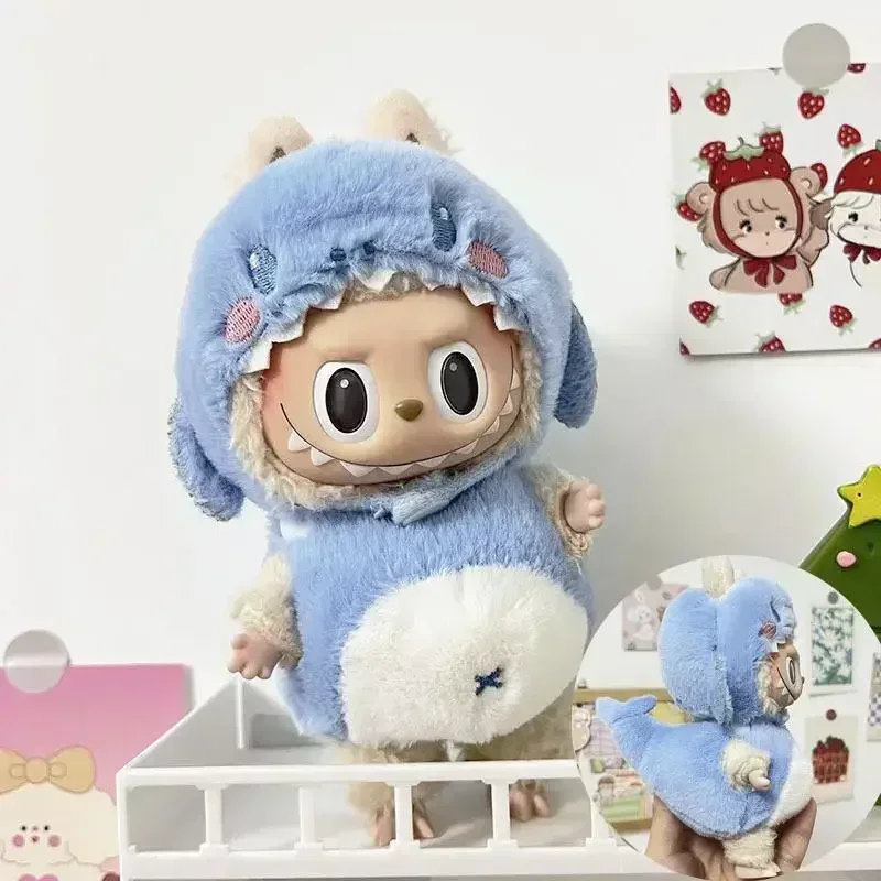 13 tipos de Mini ropa para muñecas de peluche, accesorios para atuendo para Labubu II Idol, muñecas de 17cm, ropa de fiesta para sentarse, regalo DIY