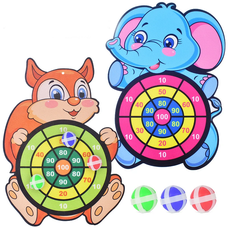 3pcs Sticky Balls Montessori Dart Board Game For Kids Party Games Indoor Sport Educational Toys For Children 2 3 4 5 6 Years