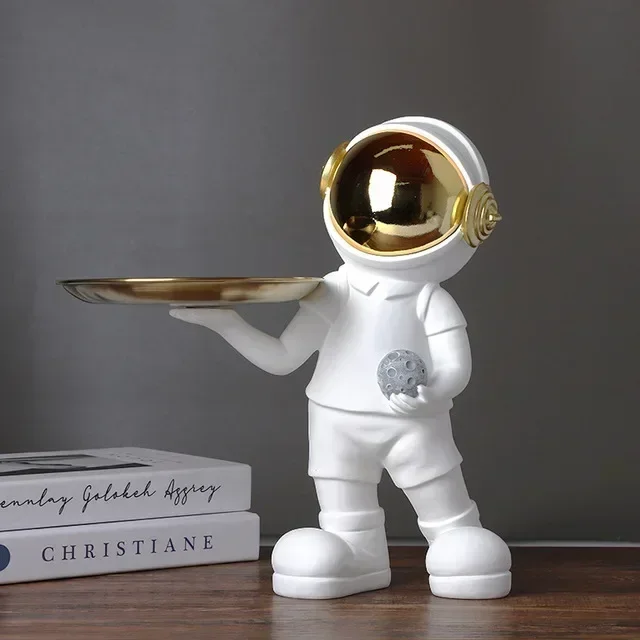 

Nordic Creative Resin Astronaut Storage Tray Adornments Home Livingroom Desktop Figurines Decoration Dining Table Furnishing Art