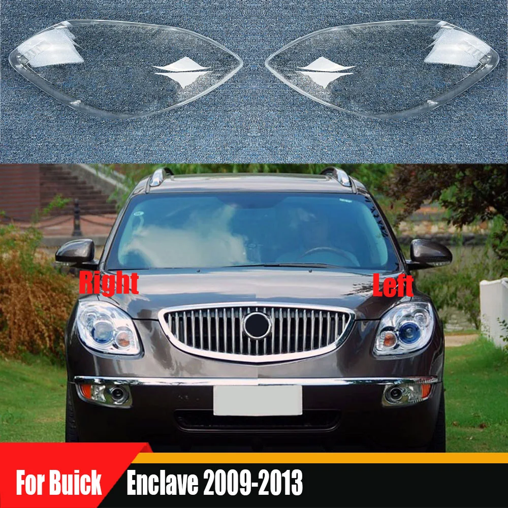 For Buick Enclave 2009 2010 2011 2012 2013 Headlamp Cover Transparent Lampshade Shell Lens Plexiglass Replace Original Lampshade