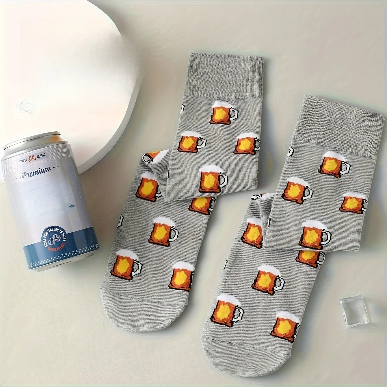 1/3pairs of men's beer socks, mid tube socks, comfortable and versatile men's fashionable outfits, the best gift for a boyfriend
