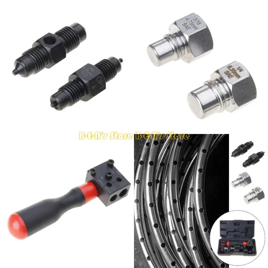 Y1AD 3/16in 1/4in Copper Tube Brake Line Single Tool Adapter Auto Repair Tool Auto