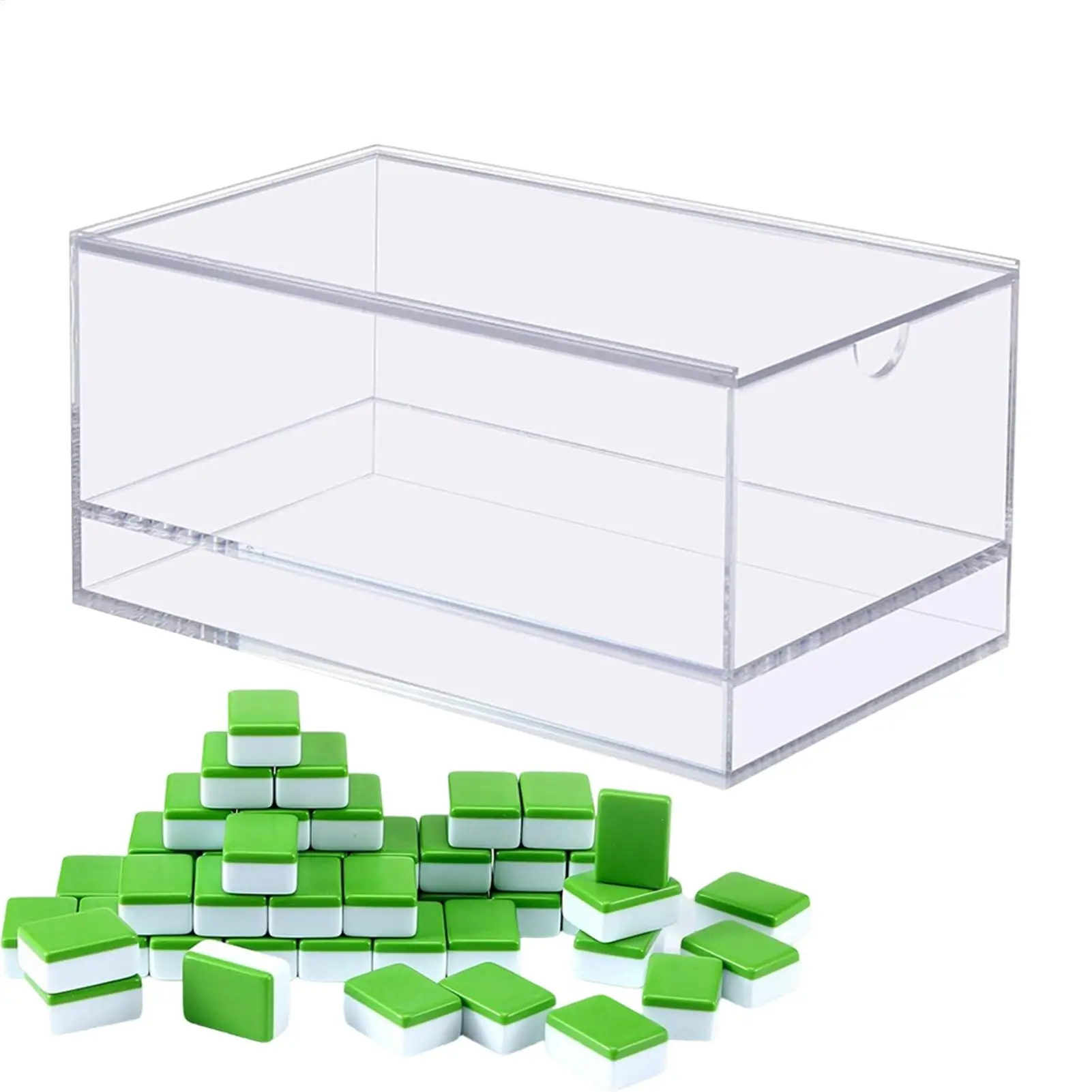 

Легкий прозрачный футляр для плиток маджонга, органайзер для плиток маджонга для праздников, неформальных встреч, вечеринок, путешествий, кемпинга, пикников