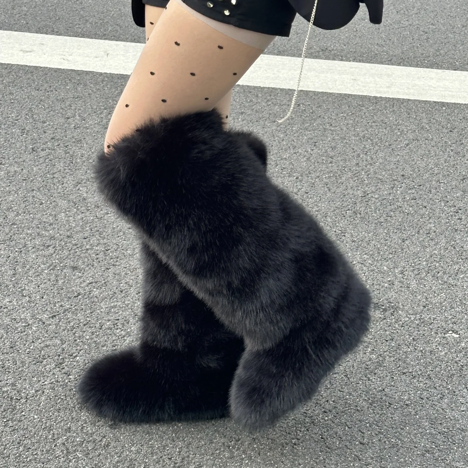 Botas Altas de Piel Sintética Rosa Intenso para Mujer, Cálidas y a la Moda para Invierno, Estilo Urbano
