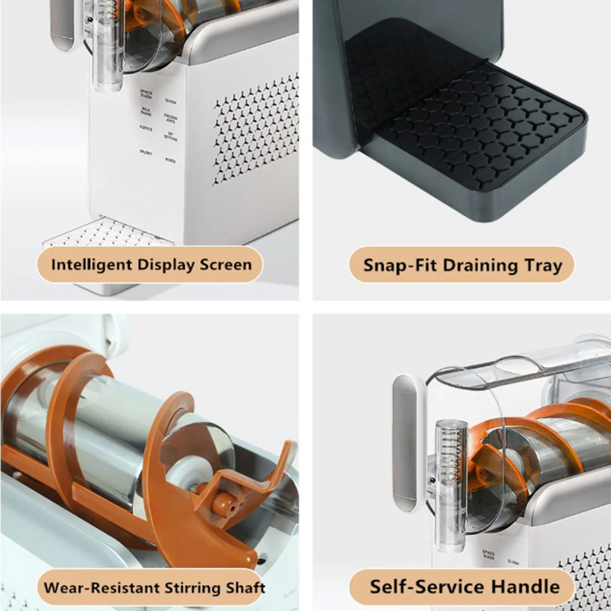 1.8L Snowflake Ice Machine Small Snow Ice Shaver Smoothie Crusher Touch screen slush machine Household slush ice machine