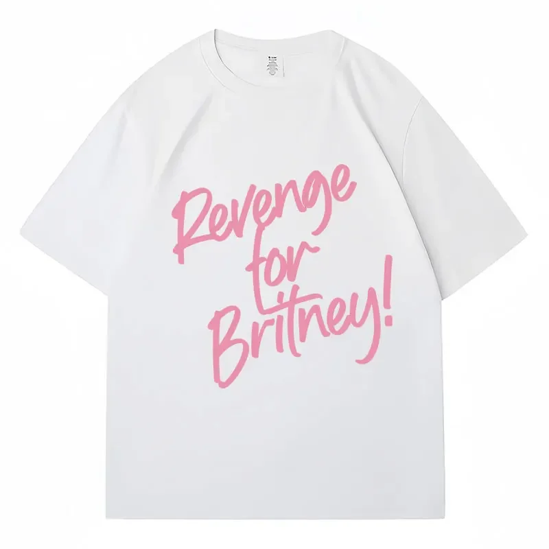 Revenge For Britney Short Sleeve Round Neck T-shirt Men Women Casual Oversized Clothing Popular Aesthetic Y2k Streetwear