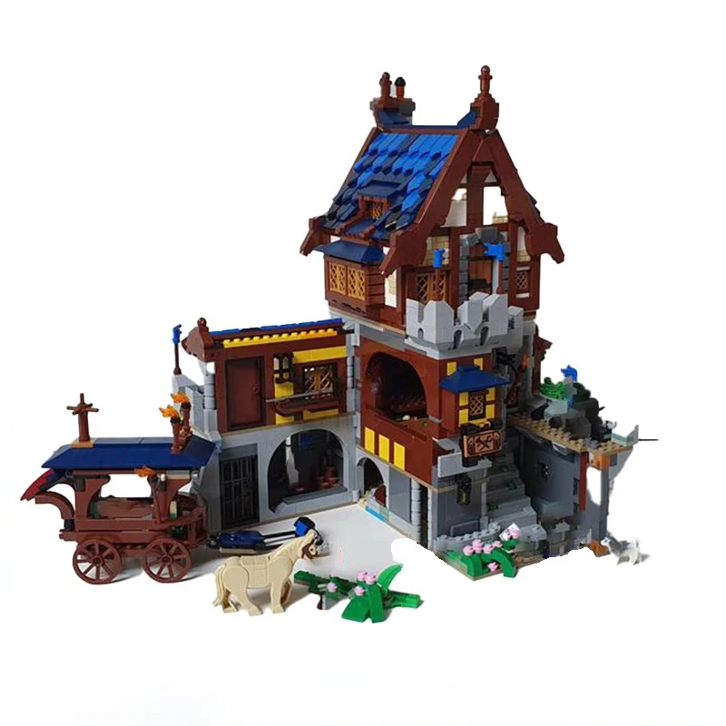 

Street View Series MOC-118869 Medieval Castle Building Block DIY Model Collection Experts Assembling Puzzle Brick Toy for Gifts