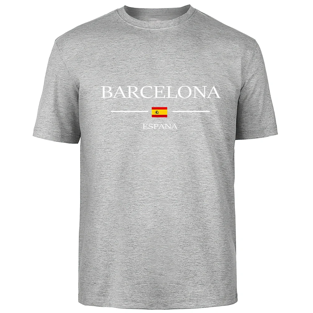 

2025 new model Simple basic Spanish flag print summer high quality men cotton comfortable fashion casual T-shirt men outdoor str