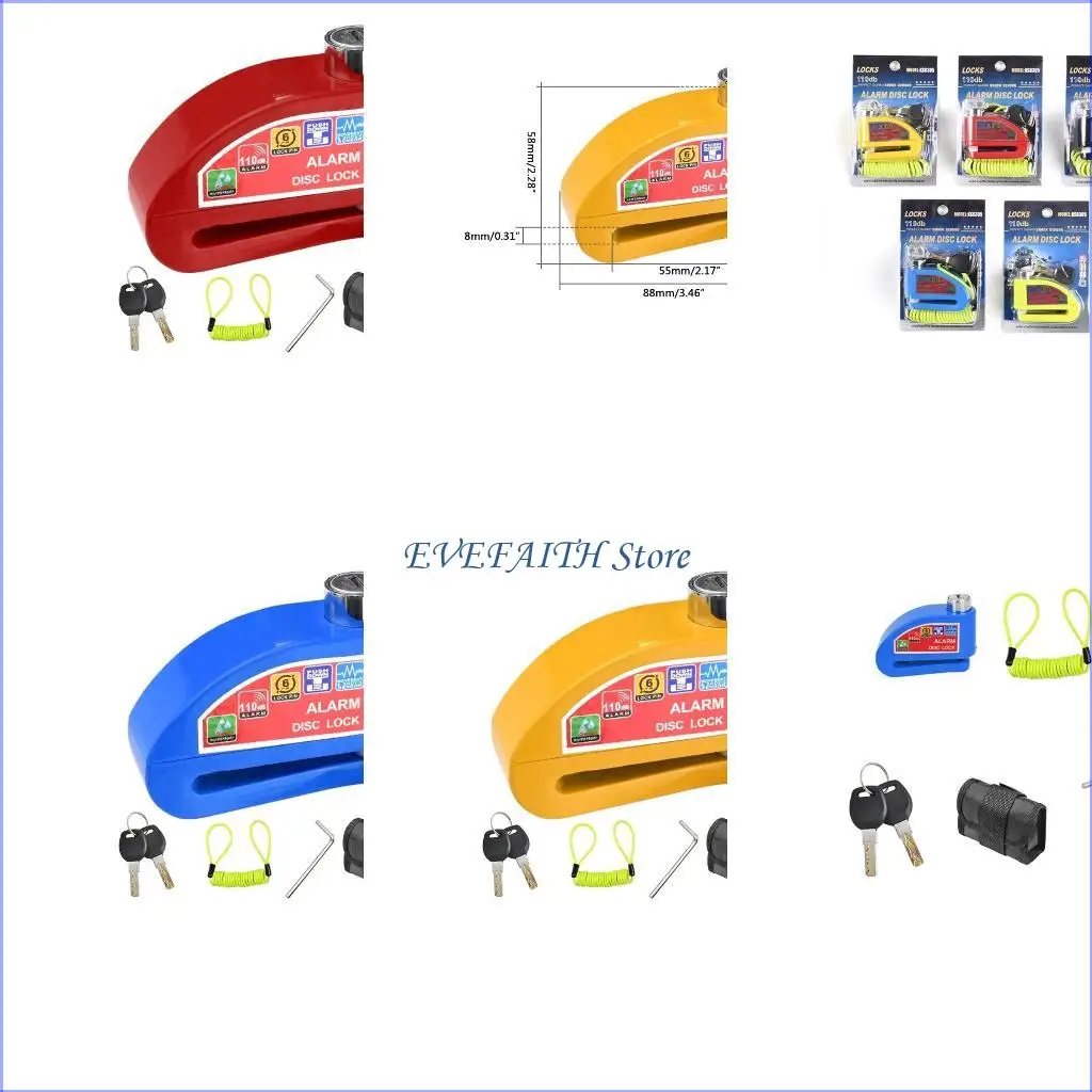 

124b мотоциклетный сигнал тревоги дискового тормоза блокировки мотоциклевые блокировки противоугоны колеса безопасности колеса