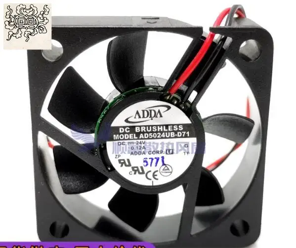 

Ltsf For ADDA AD5024UB-D71 DC 24V 0.12A 50x50x15mm 2-Wire Server Cooling Fan
