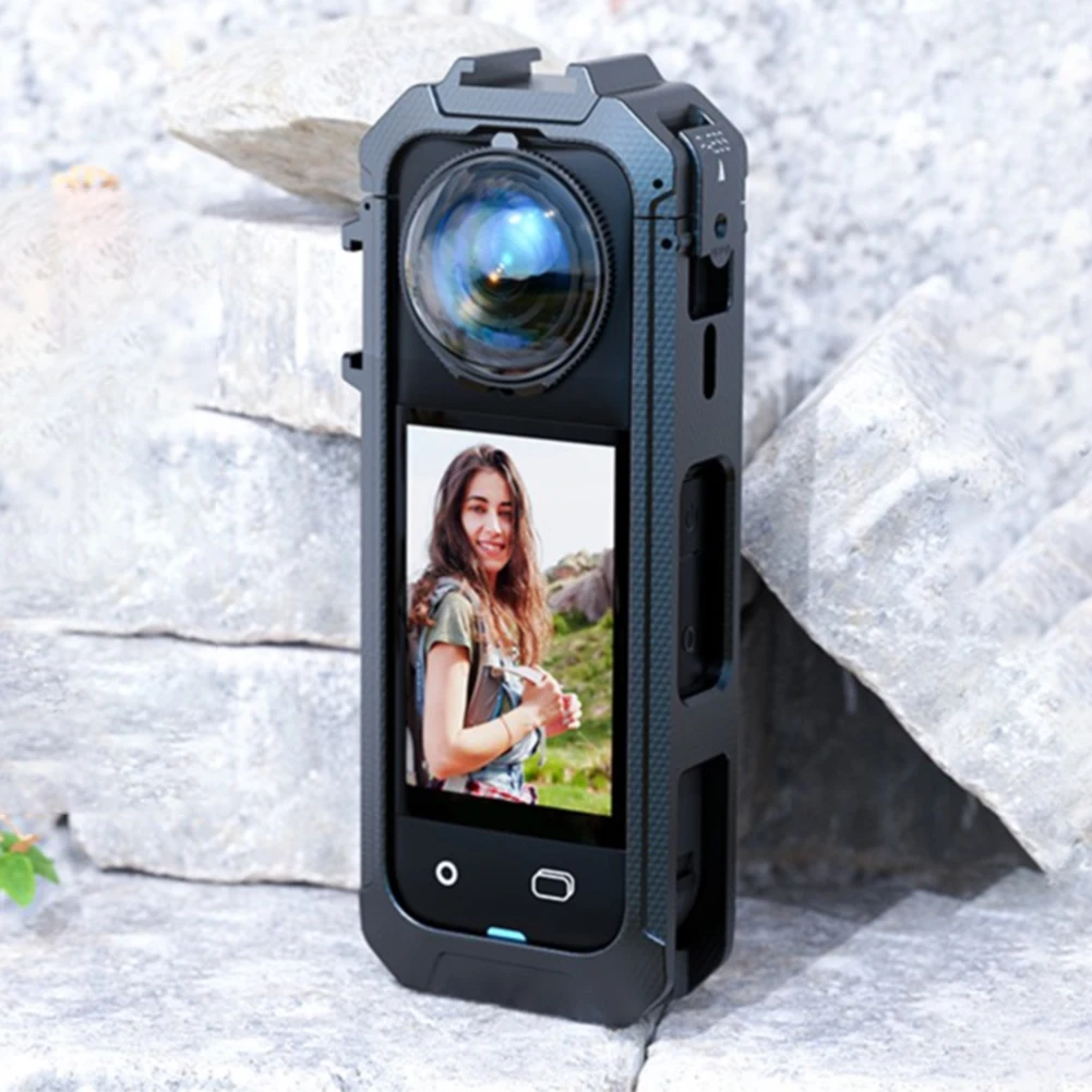 حافظة حماية مغناطيسية سريعة الإصدار للكمبيوتر الشخصي مع حافظة مبيت مثبتة على الحذاء البارد لملحقات كاميرا Insta360 X5