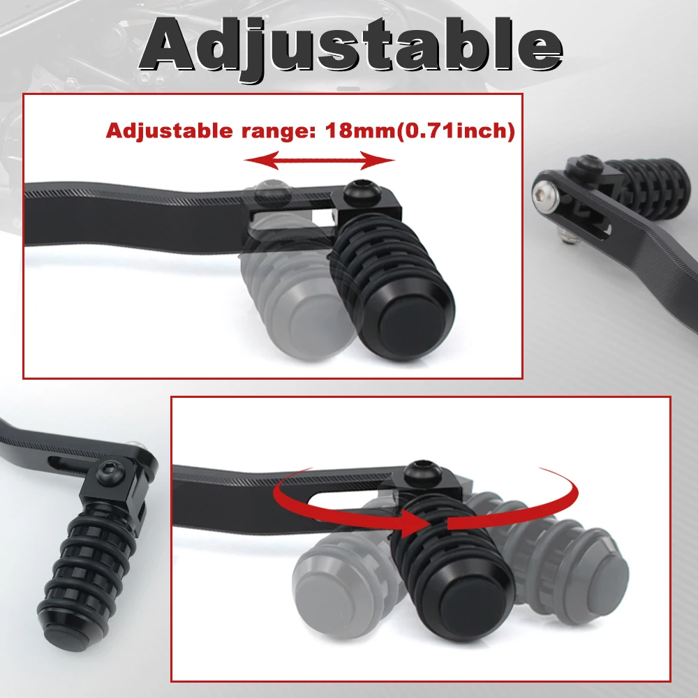 Motorcycle CNC Folding Kickstart Lever Adjustable Kick Start Starter Lever Pedal Fit For Ruckus / Zoomer NPS50 2003-2023 2024