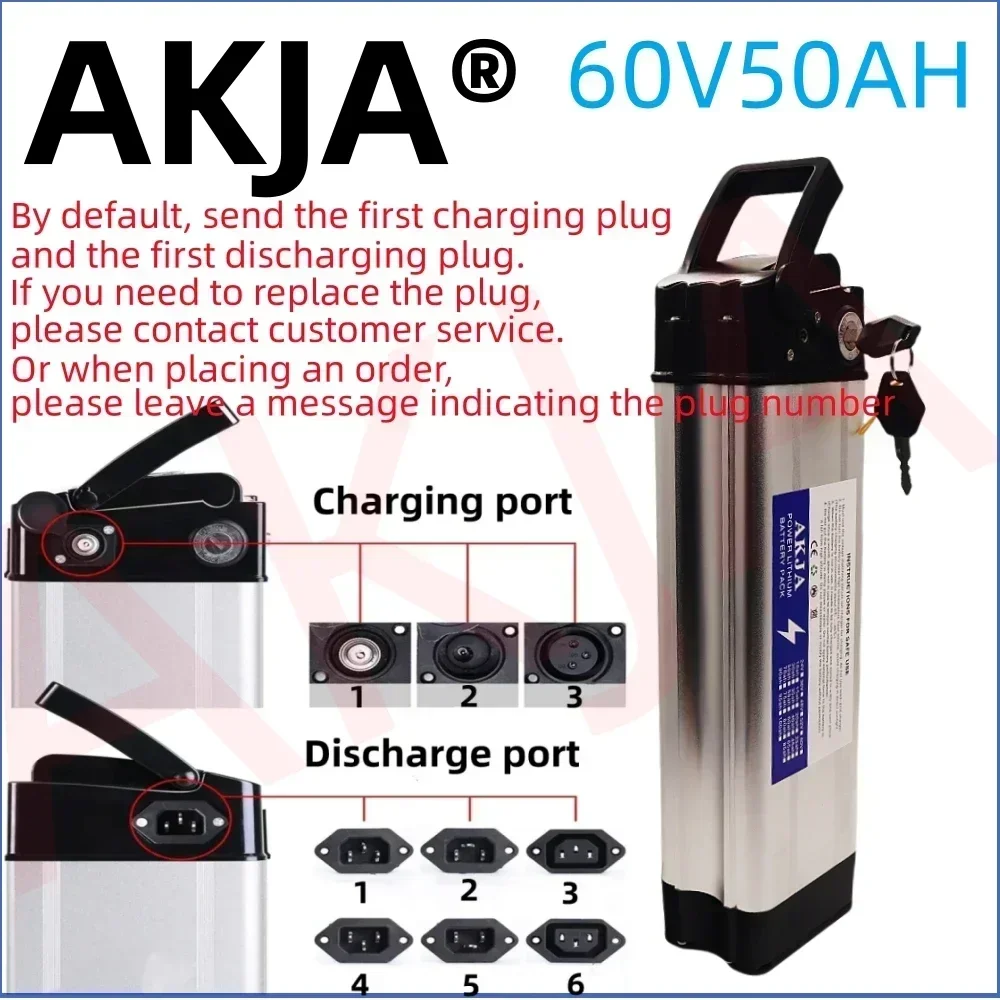 Air fast transportation60V New Full Capacity Power 18650 Lithium Battery 10ah-50ahBattery pack Suitable for Silver Fish 80-2000W