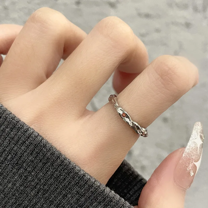 Aesthetic Jewelry Rings For Women Colorful Crystal Zircon Finger Rings Chic Wedding Party Accessories 2023 New Korean Fashion