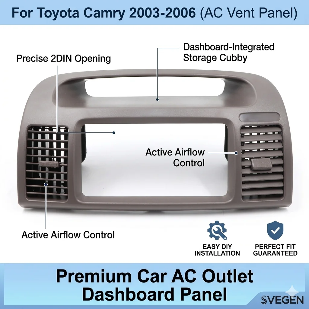 

Car Center Dash AC Air Vent Outlet Panel for Toyota Camry 2003-2006 Air Conditioner Grille Frame Replacement Interior Accessorie