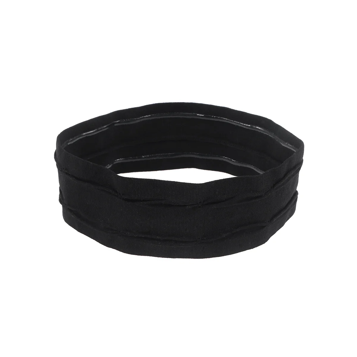 عصابة رأس رياضية سوداء مقاس واحد، لفافة شعر سريعة الجفاف وجيدة التهوية لتشغيل البيلاتيس وتمارين اللياقة البدنية وغير قابلة للانزلاق