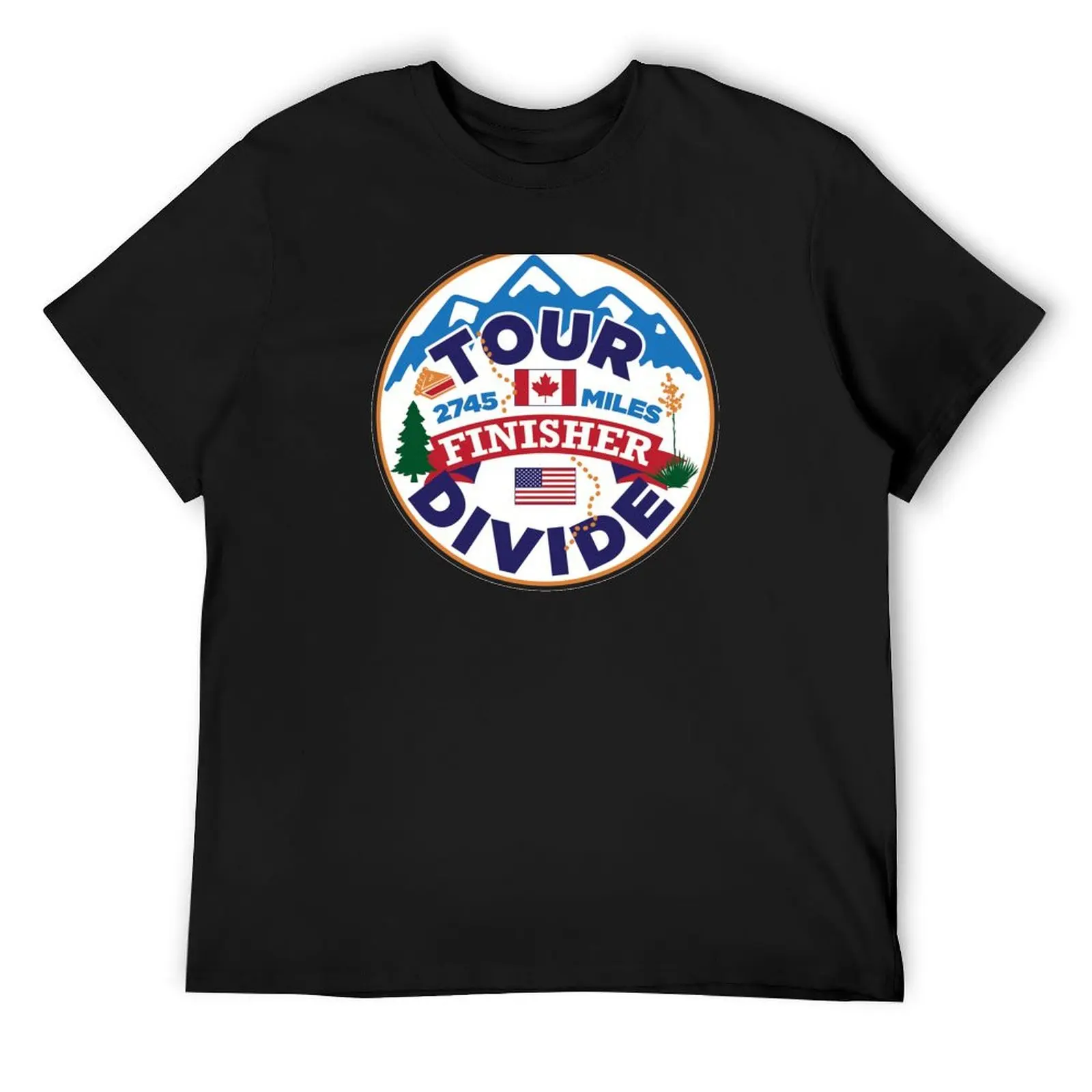 Tour Divide Finisher Emblem T-Shirt graphic t shirts vintage anime shirt street wear mens big and tall t shirts