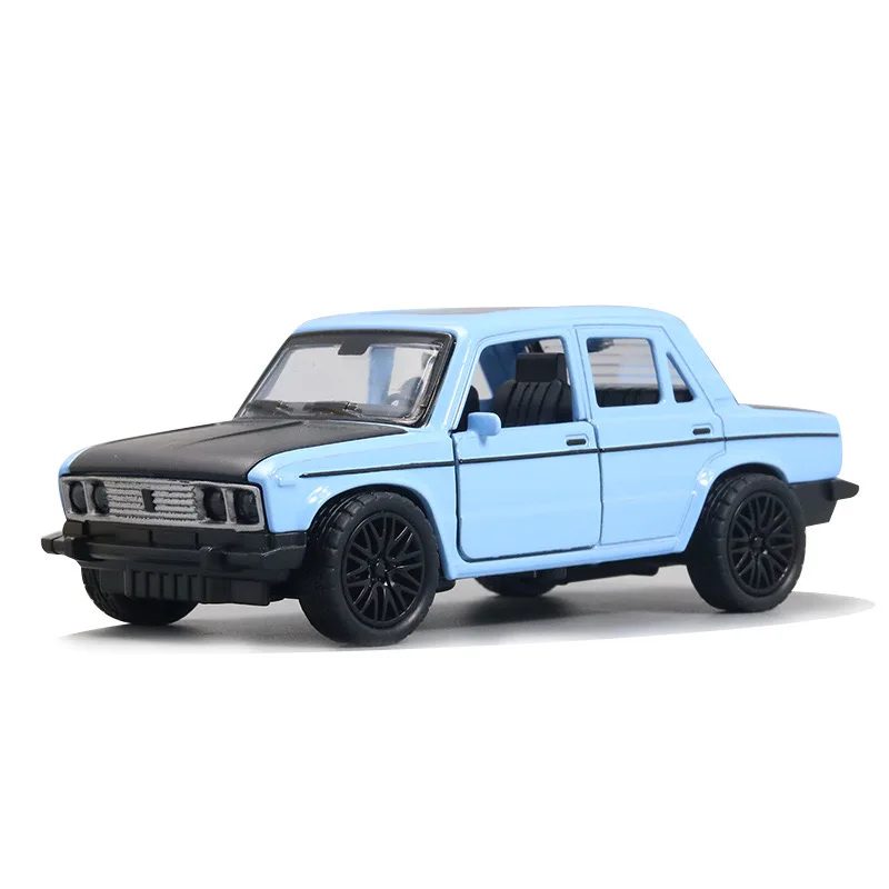 1:36 Alloy Diecast LADA  Hatchback Vintage Car Model Classic PullBack Car Miniature Vehicle Replica For Collection Gift Kids