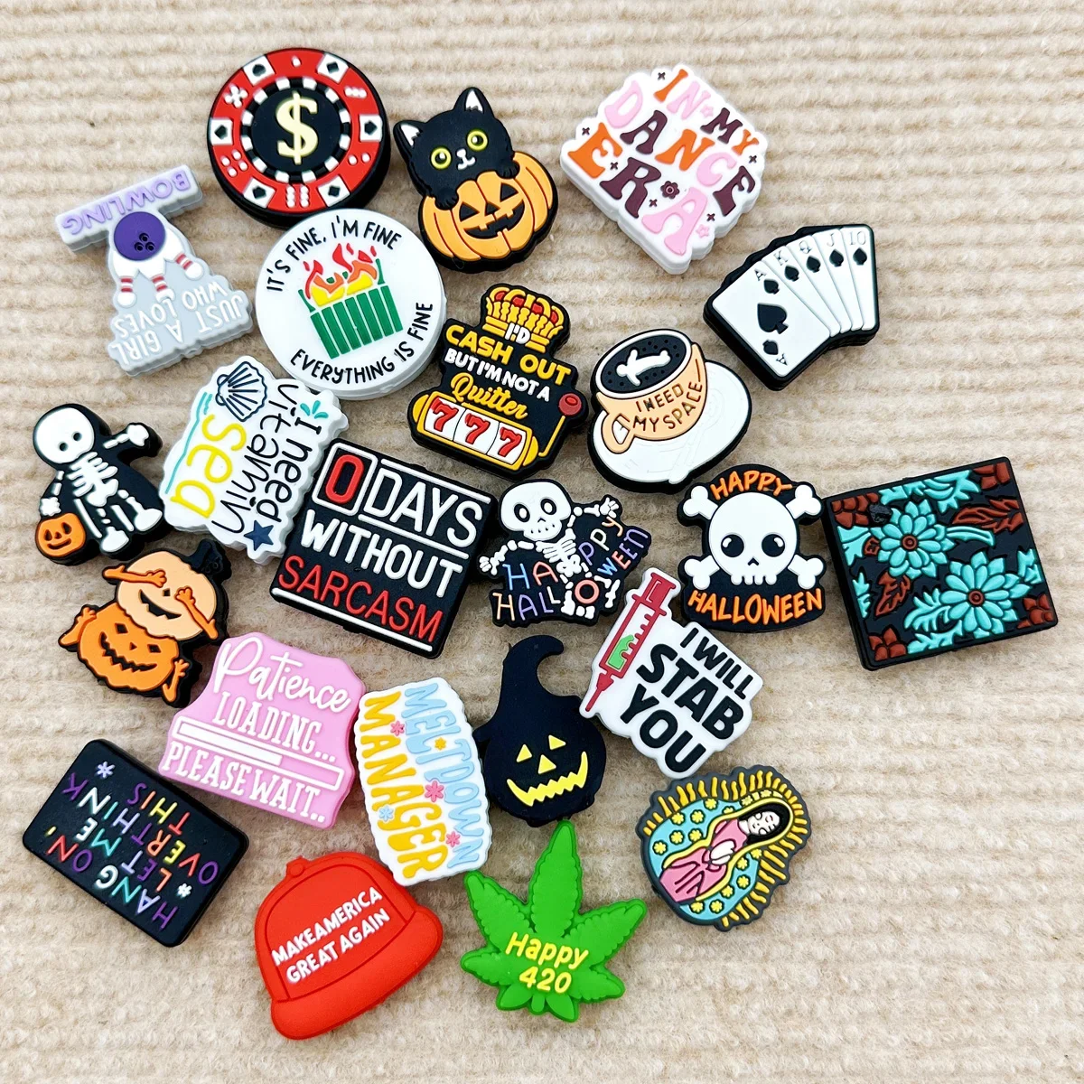 10PCS Silicone Beads Halloween Focal Beads Pendant Toy Handmade DIY String Pen Beads Nipple Chain Jewelry Accessories Wholesale