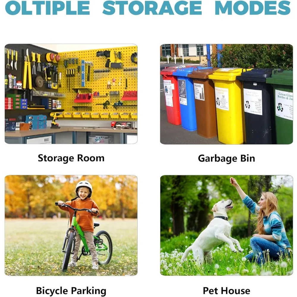 سقيفة تخزين خارجية مقاس 8 × 6 أقدام مع نوافذ، سقيفة أدوات خشبية ومعدنية، منزل تخزين مقاوم للماء للفناء الخارجي،