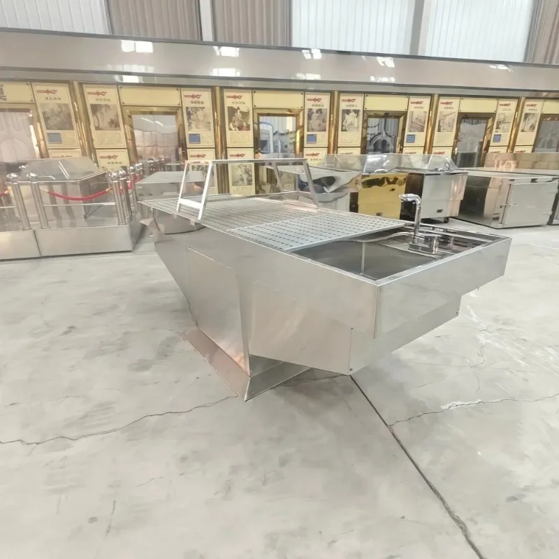 Customized Durable Mortuary Embalming Table for Corpse Preparation Before Funeral Service