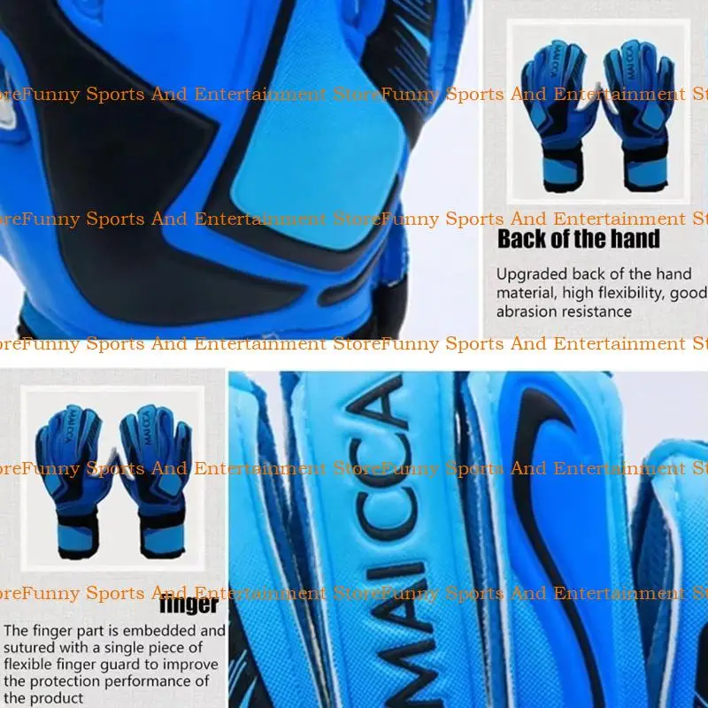 

C4DE Goalkeeper Glove Soccer Goalie Gloves Adjustable Elastic Full Finger Glove