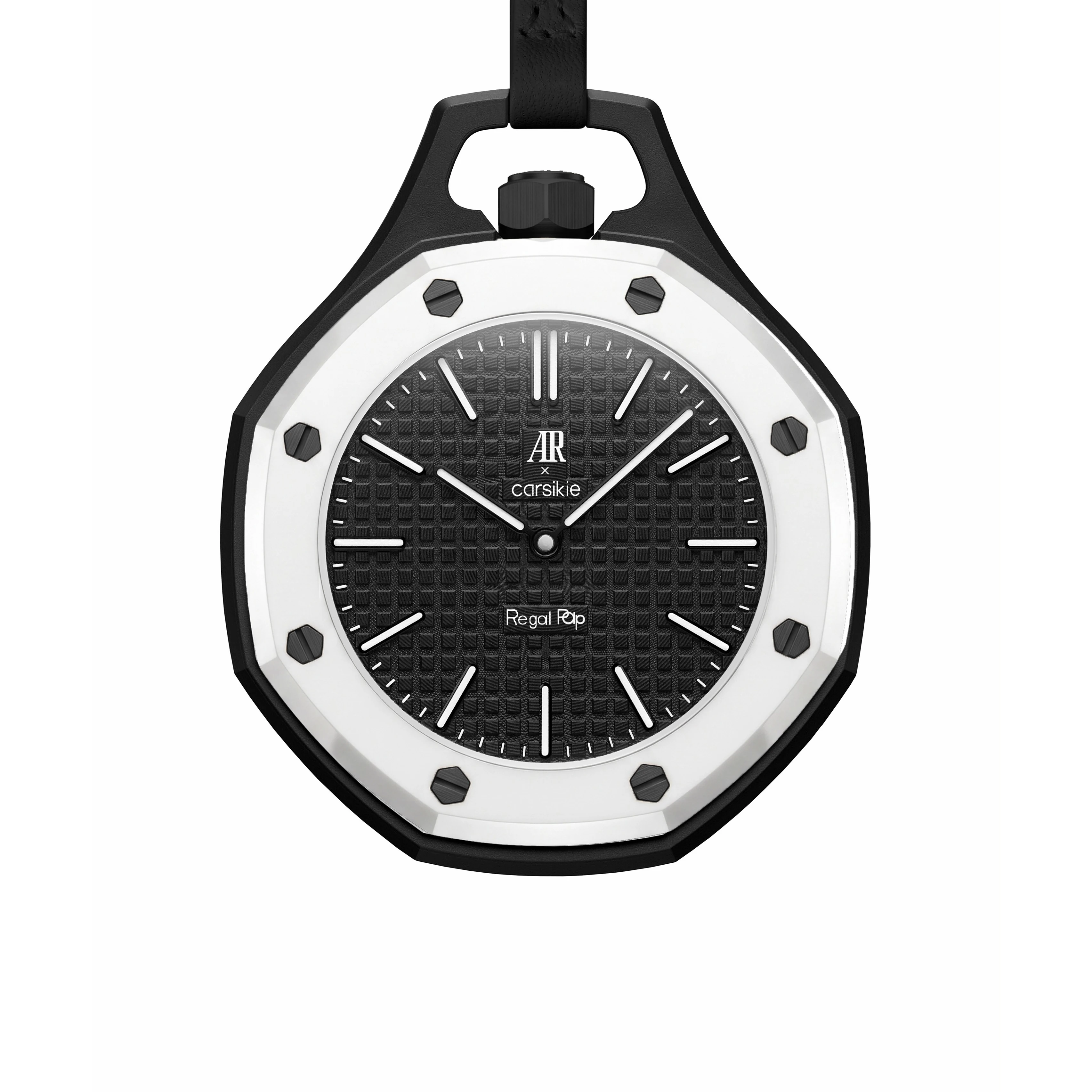 Modische Taschenuhr im königlichen Stil mit Bonbonfarben-Dekor, AR-Carsikie-Anhänger, Quarz-Uhrwerk für Herren, Kollaborations-Armbanduhr