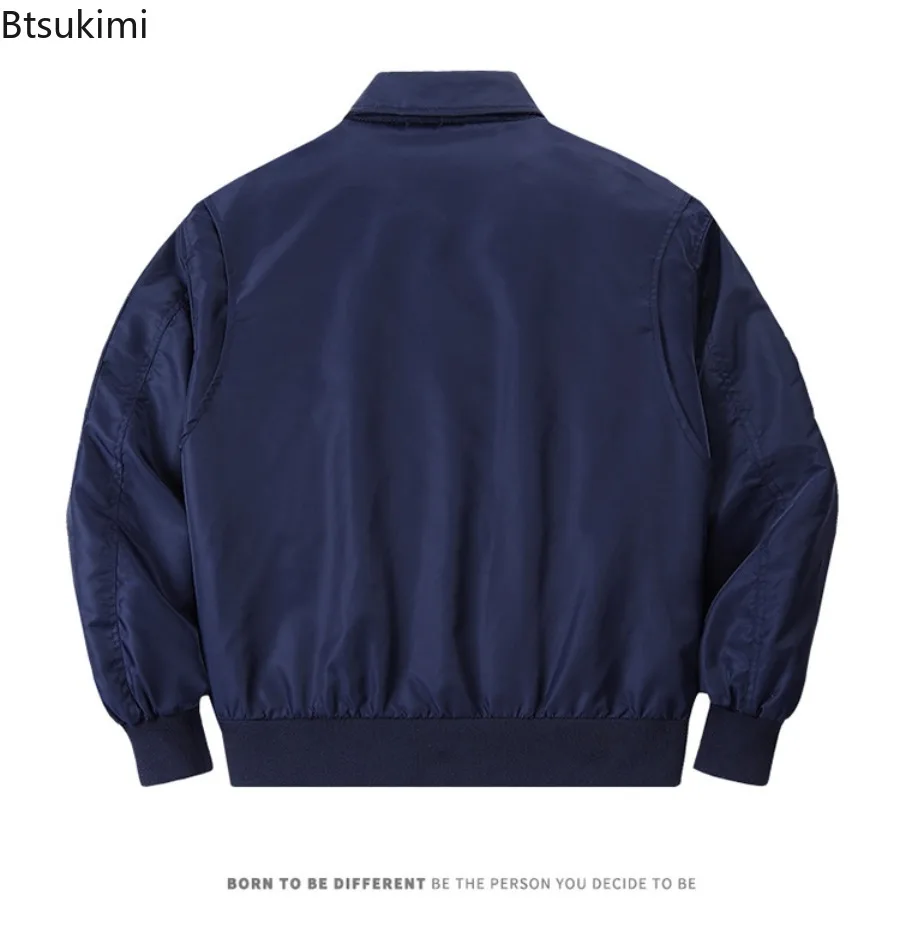 Spring Autumn New Men's Vintage Bomber Jackets Stand Collar Zipper Pockets Men Casual Thin Coats Fashion Pilot Windbreak Jackets