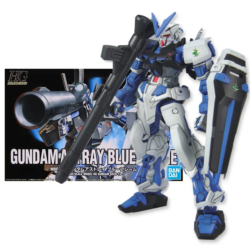 Bandai Genuine Gundam Model Kit Anime Figure HG SEED 1/144 MBF-P03 Astray Blue Gunpla Anime Action Figure Toys for Children