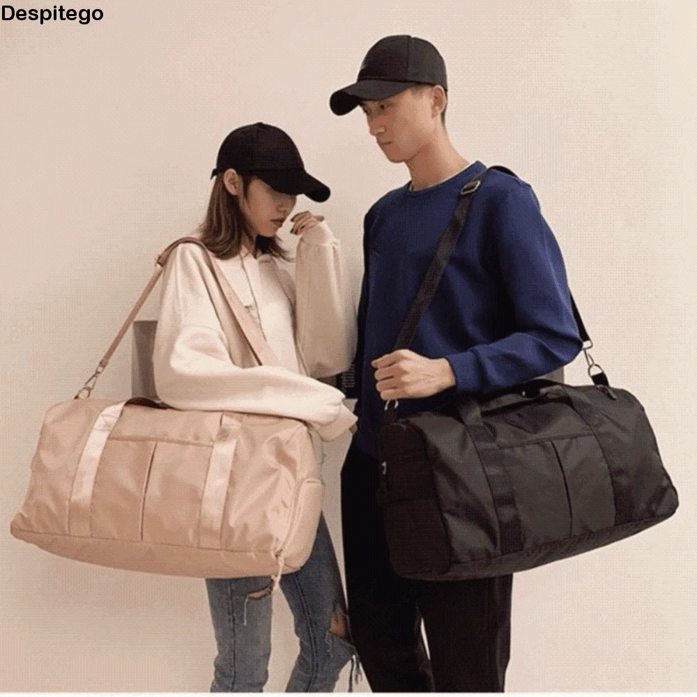 Oxford Travel Luggage Bag Multi-functional Multi Layered Large Capacity Handbag Short Distance Solid Color Nylon Duffle Bag