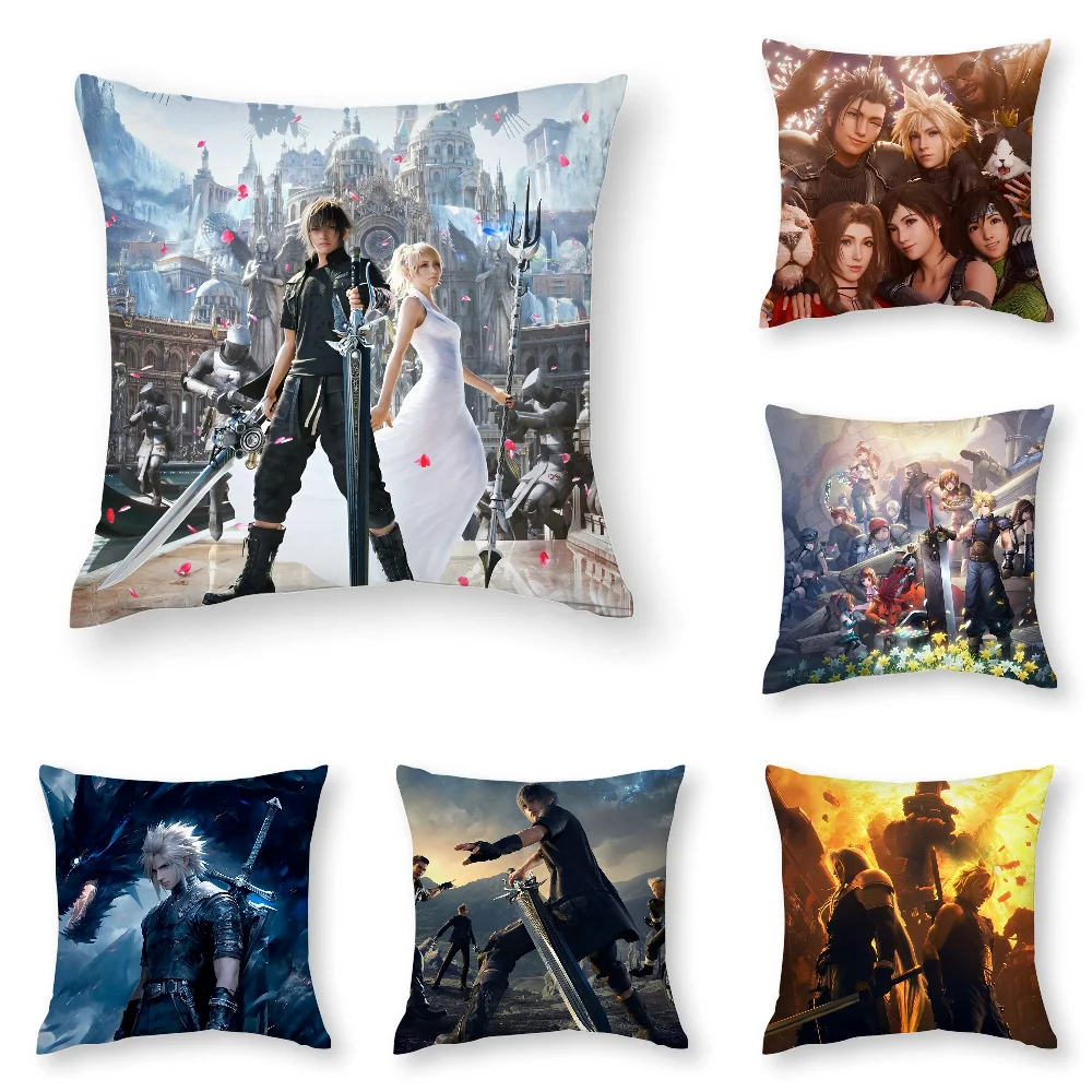 

F-Final F-Fantasy VII Pillow Case 3D Print Polyester Fiber 45*45 cm Home Sofa Throw Pillow Cover Decoration Festival Gift