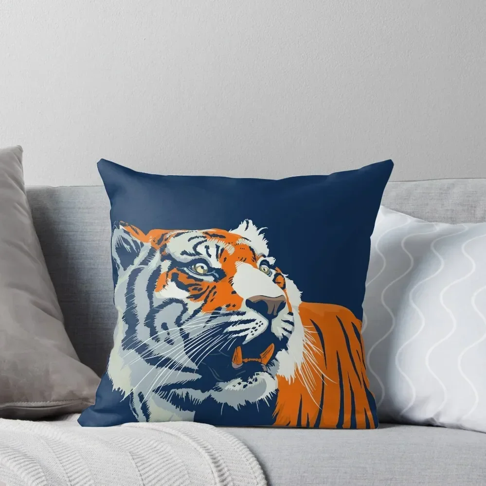 Bengal Tiger Orange and Blue Throw Pillow Sofa Decorative Covers luxury decor Sofas Covers pillow