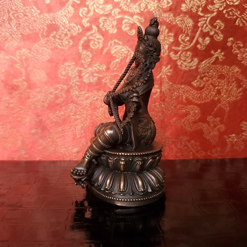 Nepalese craft Tibetan biography, Ming Buddha Mother Buddha statue, copper home worship hall Red Tara Buddha statue ornament