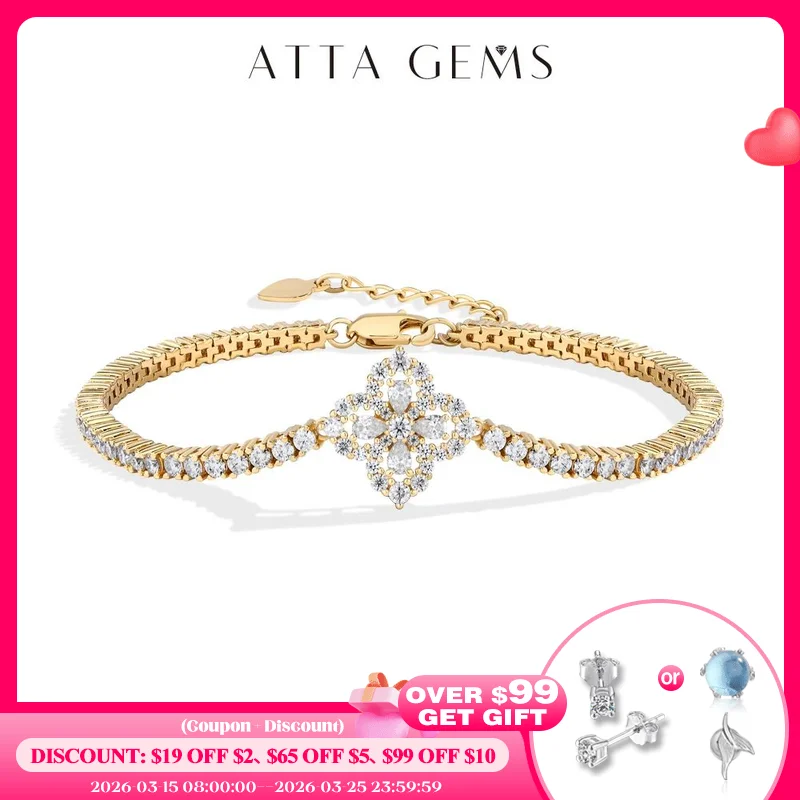 

ATTAGEMS Lab браслеты с бриллиантами, женские регулируемые теннисные браслеты из серебра 925 пробы, однотонные, 10 карат, 14 карат, 18-каратное золото, роскошные обручальные украшения, подарок