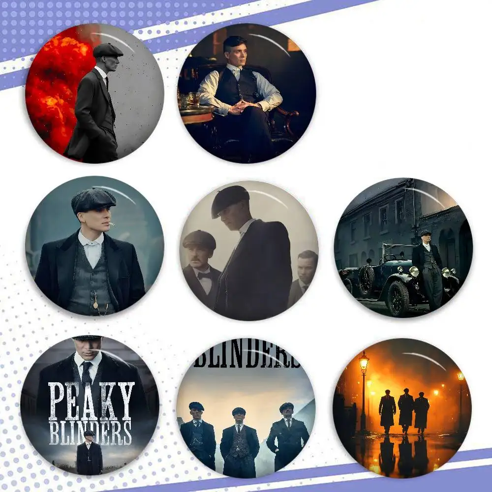 Peaky Blinders TV-Serie Weicher Ansteckbutton Rundes Metall-Abzeichen Reversnadel Geschenk für Freunde Kinder Schmuck
