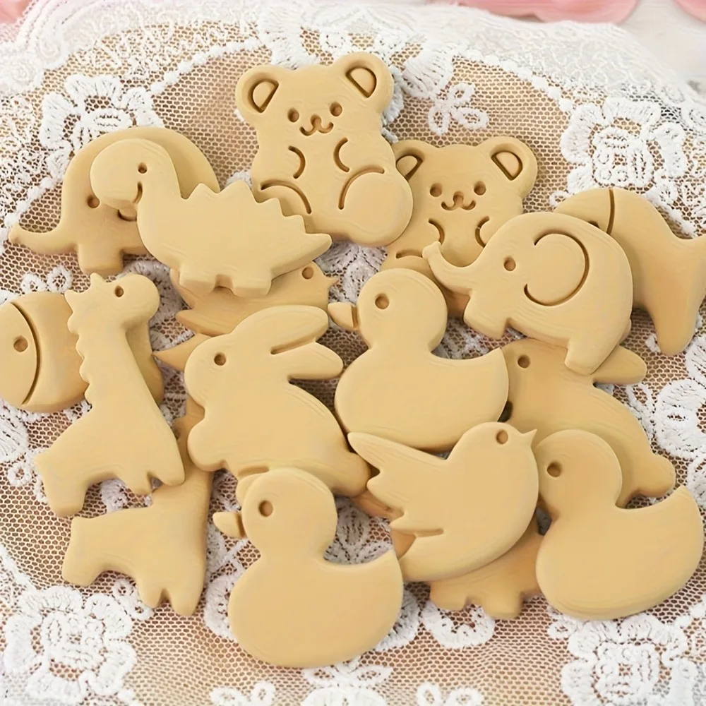 8Pcs Cute Bear Santa/reindeer Easter Bunny Chick Dinosaur Cutter Biscuit Baking Mold Halloween Animals Baking Cookie Tool Party