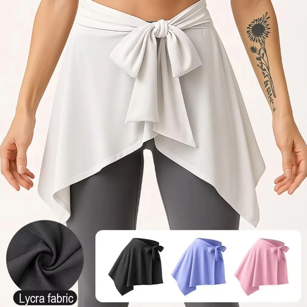 Yoga Women Short Skirt Fitness Dance Workout Wrap Skirt Pilates Anti-Peek Ballet College Girl Hip Covering Quick-Dry Gym Skirt