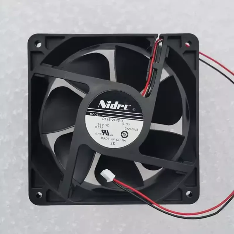 for NIDEC D12E-24PS11 DC 24V 0.53A Inverter Fan Large Air Volume for Air Compressor Cooling