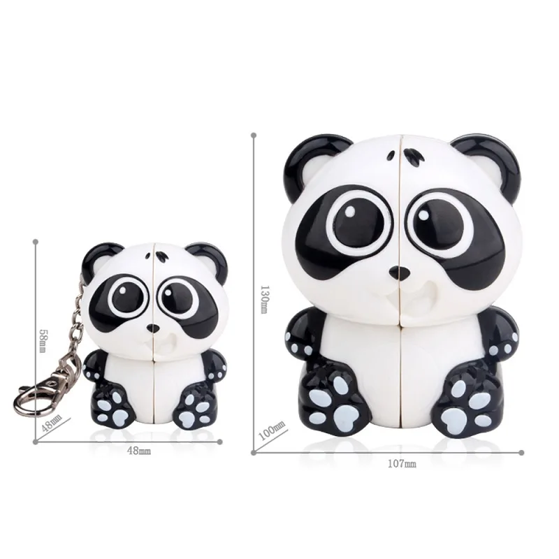 Yuxin – mini porte-clé cube magique Panda/tigre/souris/pingouin, 2x2x2, jouet éducatif