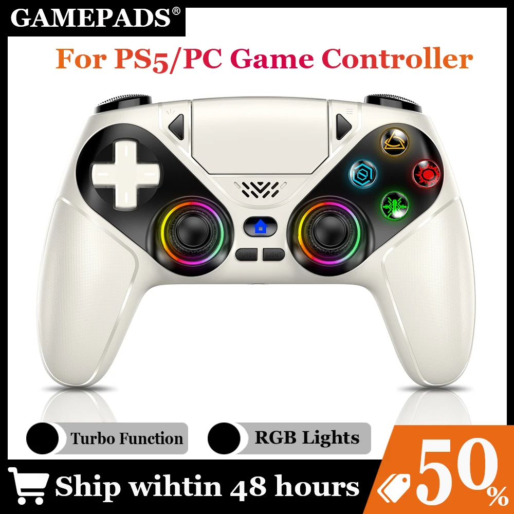 ps5-ワイヤレスコントローラ-ps5-pc-コンソールゲームコントローラ-bluetooth-ゲームパッドターボデュアルセンス振動プログラミング-rgb