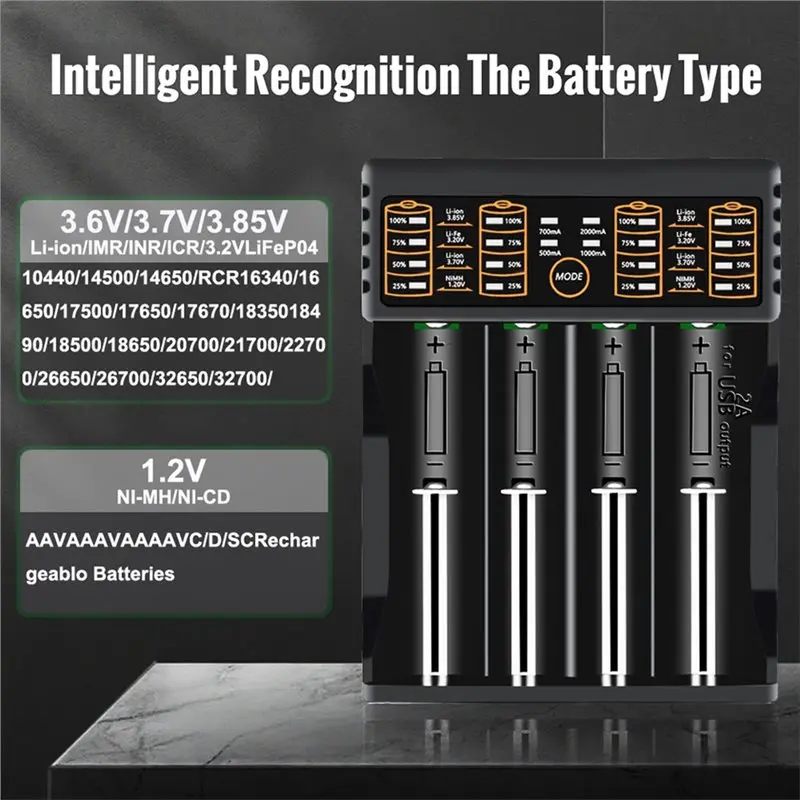 AA/AAA 18650 18350 26650 10440 14500 16340 For Liitokala Lii-402 1.2V 3.7V 3.2V 3.85V Battery Smart