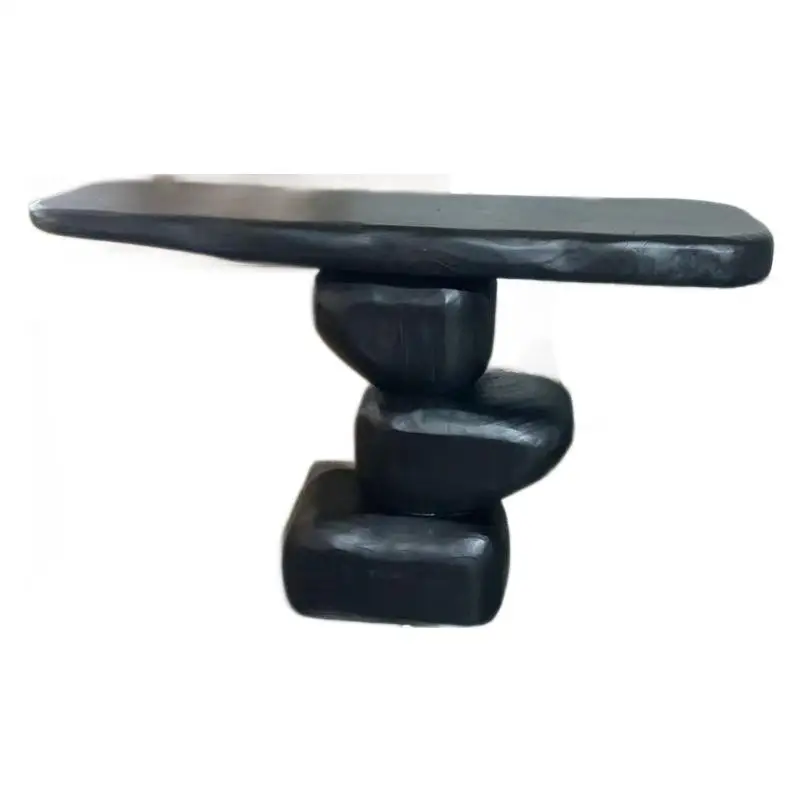 

Solid wood entrance table carbonized solid wood entrance designer artistic and creative aisle