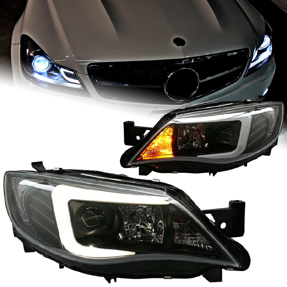 Poland Local Shipping For Subaru WRX Led Headlight Laser Projector Lens 2005-2012 Subaru WRX White Yellow Drl Auto Lamp